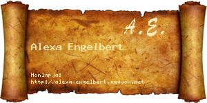 Alexa Engelbert névjegykártya